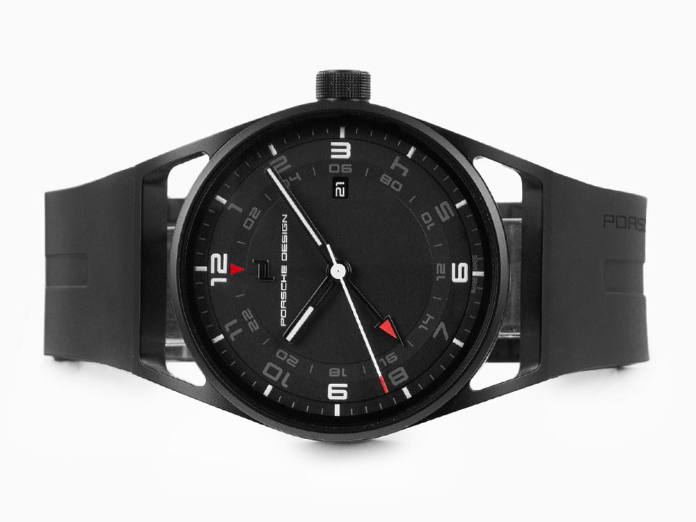 Montre Automatique Porsche Design 1919 Globetimer, Titane, Noir & Caoutchouc