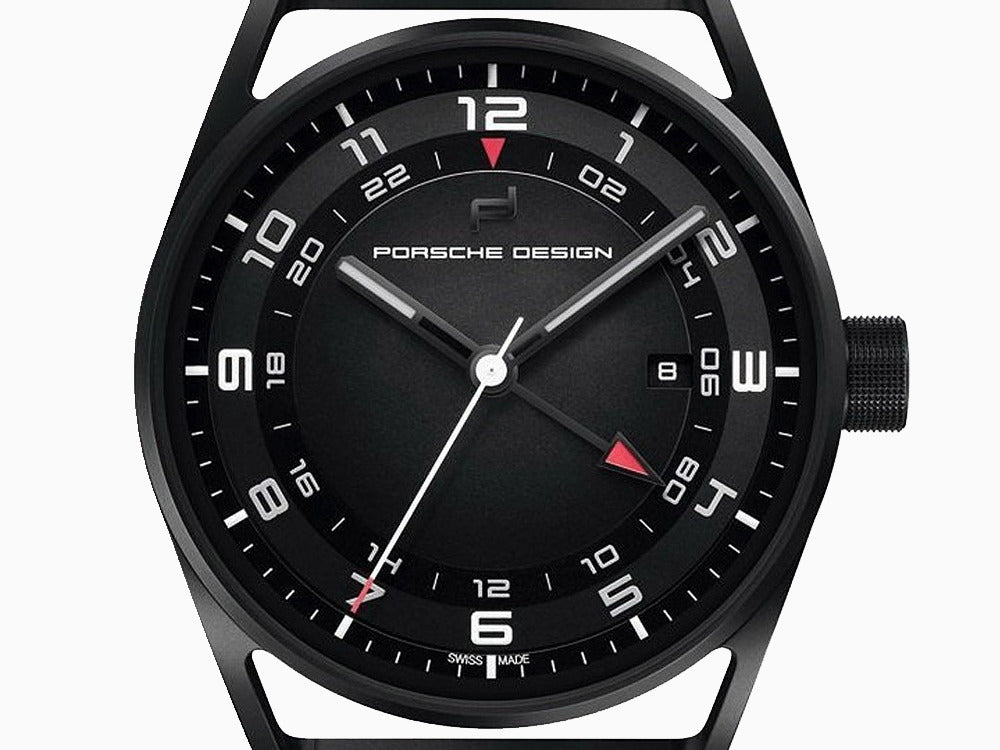 Montre Automatique Porsche Design 1919 Globetimer, Titane, Noir & Caoutchouc