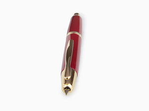 Stylo Plume Pilot Rétractable, Rouge, Or, "Capless"