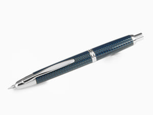 Stylo Plume Pilot Capless Vanishing Carbonesque Bleu, Chrome