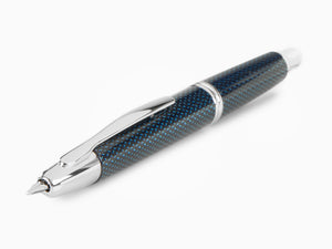 Stylo Plume Pilot Capless Vanishing Carbonesque Bleu, Chrome