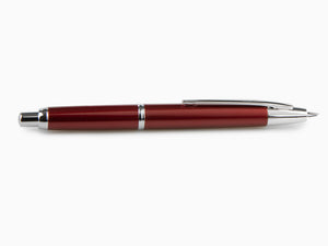 Stylo Plume Pilot Capless Decimo, Laque, Rouge, Chrome, FK-1500D-RH-RED