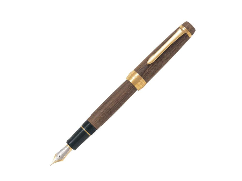 Stylo Plume Pilot Custom Enju, Bois, Bois, Plaqué or, Marron, FKV-5MK-ME