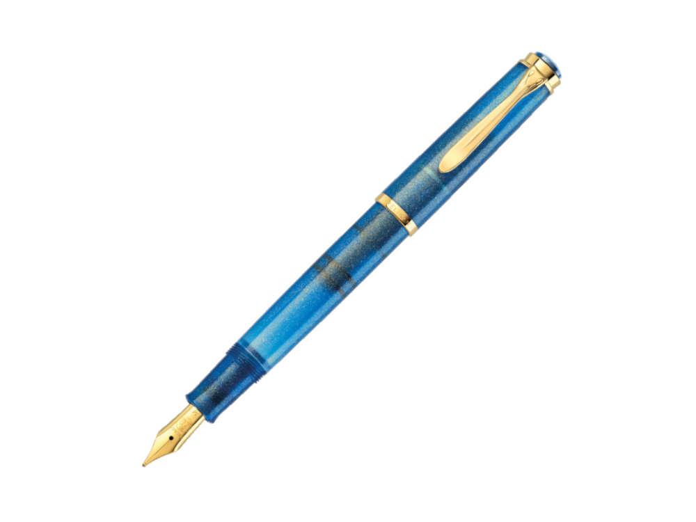 Stylo Plume Pelikan M200 Golden Lapis, Bleu, Édition spéciale, 826006