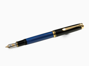 Stylo Plume Pelikan M800, Résine Bleue, Attributs or, 995951