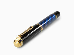 Stylo Plume Pelikan M800, Résine Bleue, Attributs or, 995951