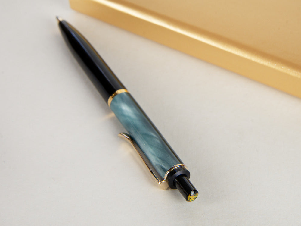 Stylo bille Pelikan K200, Marbre Vert, Attributs or, 996694