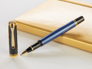 Stylo Roller Pelikan Souverän R400, Noir et Bleu, 997502