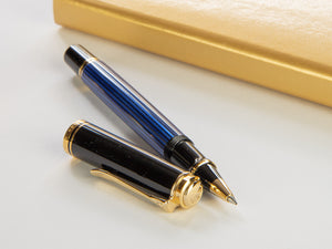 Stylo Roller Pelikan Souverän R400, Noir et Bleu, 997502