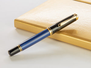 Stylo Roller Pelikan Souverän R400, Noir et Bleu, 997502