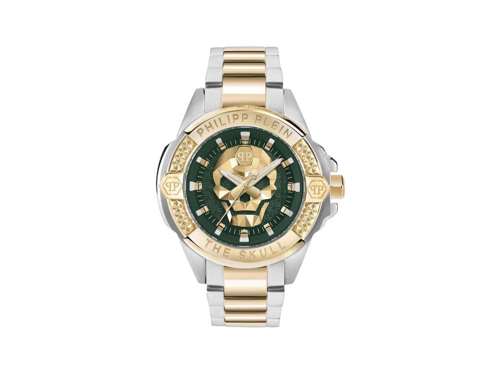 Montre à Quartz Philipp Plein The Skull, Verte, 44mm, PWAAA2825