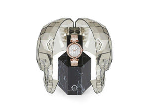 Montre à Quartz Philipp Plein Couture Lady, PVD Or Rose, Blanc, 32 mm, PWEAA0821