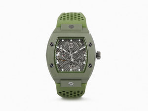 Montre Automatique Philipp Plein The Skeleton Ecoceramic, Vert, 44 mm, PWVBA0223