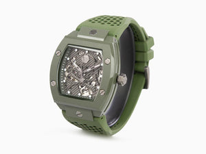 Montre Automatique Philipp Plein The Skeleton Ecoceramic, Vert, 44 mm, PWVBA0223