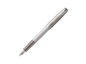 Set Stylo Plume Parker Sonnet, Métal, Laque, Palladium, Blanc, 1978406