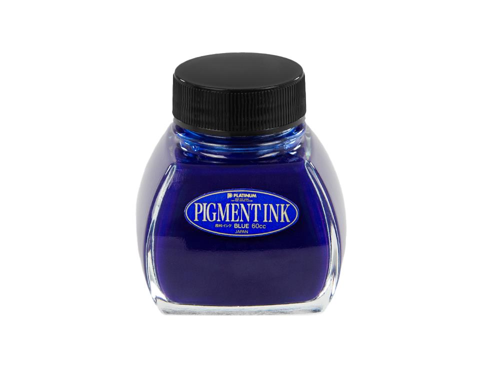 Encrier Platinum, 60ml. Bleu, Encre pigmentée