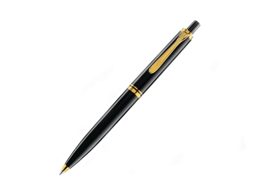 Stylo bille Pelikan K400, Résine Noire, Attributs or, 987784