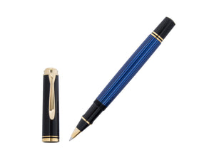 Stylo Roller Pelikan Souverän R400, Noir et Bleu, 997502