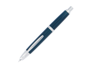 Stylo Plume Pilot Capless Vanishing Carbonesque Bleu, Chrome