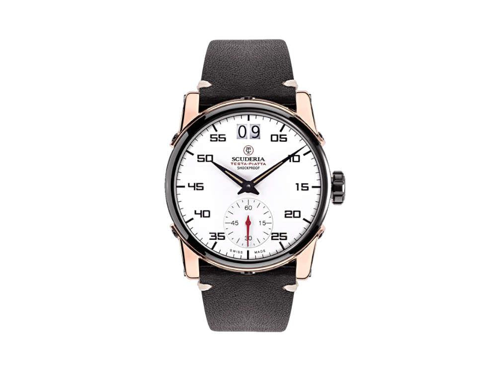 Montre à Quartz Scuderia Touring, Blanc, 44 mm, Verre de saphir, CWED00219