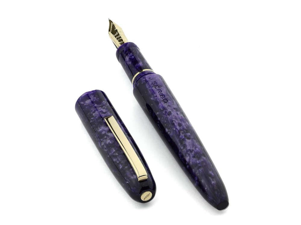 Stylo Plume Scribo Piuma Ametista, 14K, Edition Limitée, PIUFP14YG1403