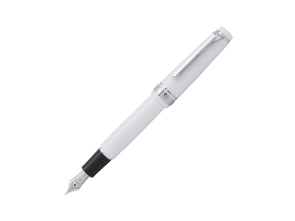 Stylo Plume Sailor Professional Gear Slim Silver, Blanc, Rhodium