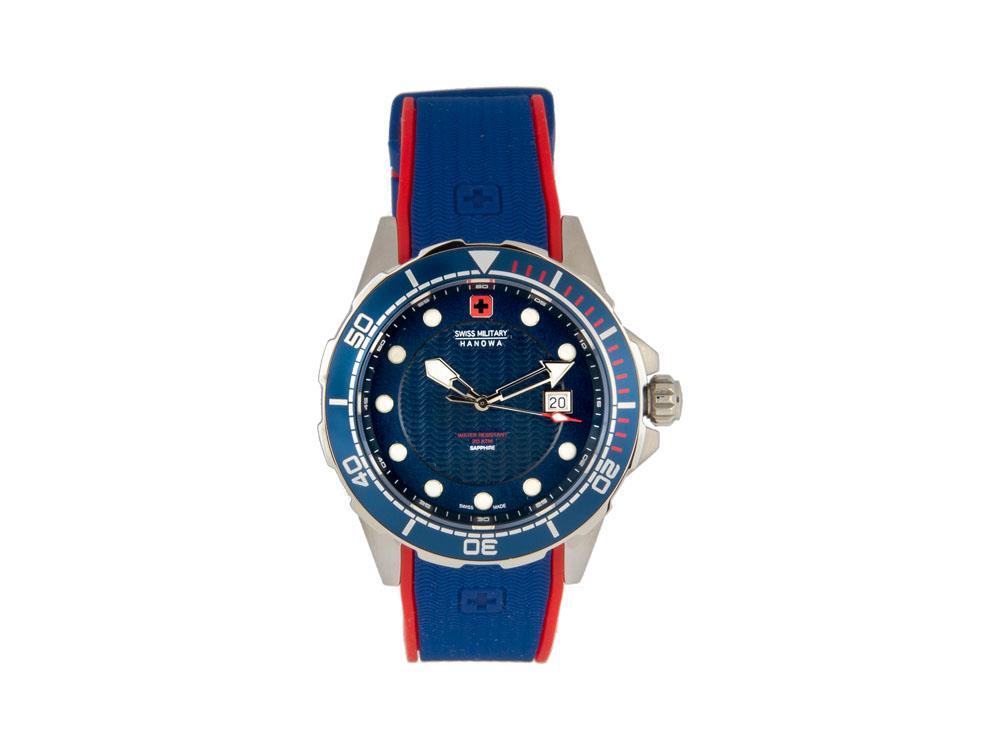 Montre à Quartz Swiss Military Hanowa Aqua Neptune Diver, Bleu, 6-4315.04.003