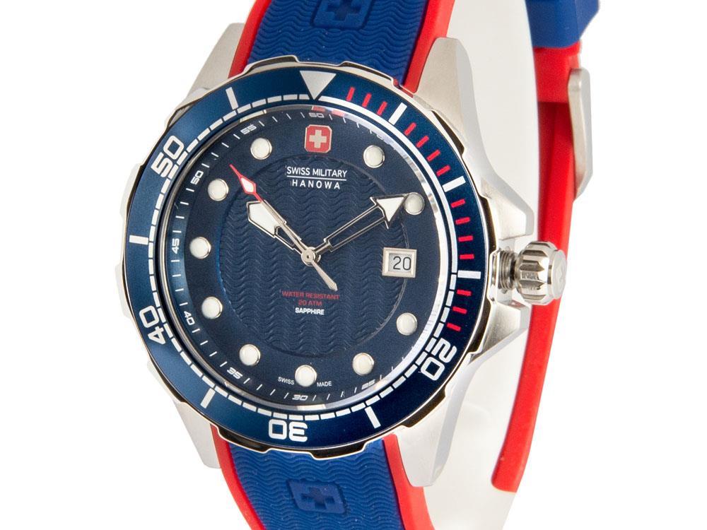 Montre à Quartz Swiss Military Hanowa Aqua Neptune Diver, Bleu, 6-4315.04.003