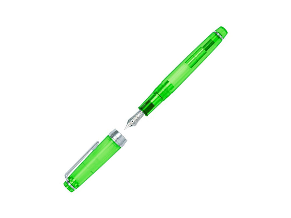 Stylo Plume Sailor Professional Gear Slim Demonstrator, Vert, Chrome