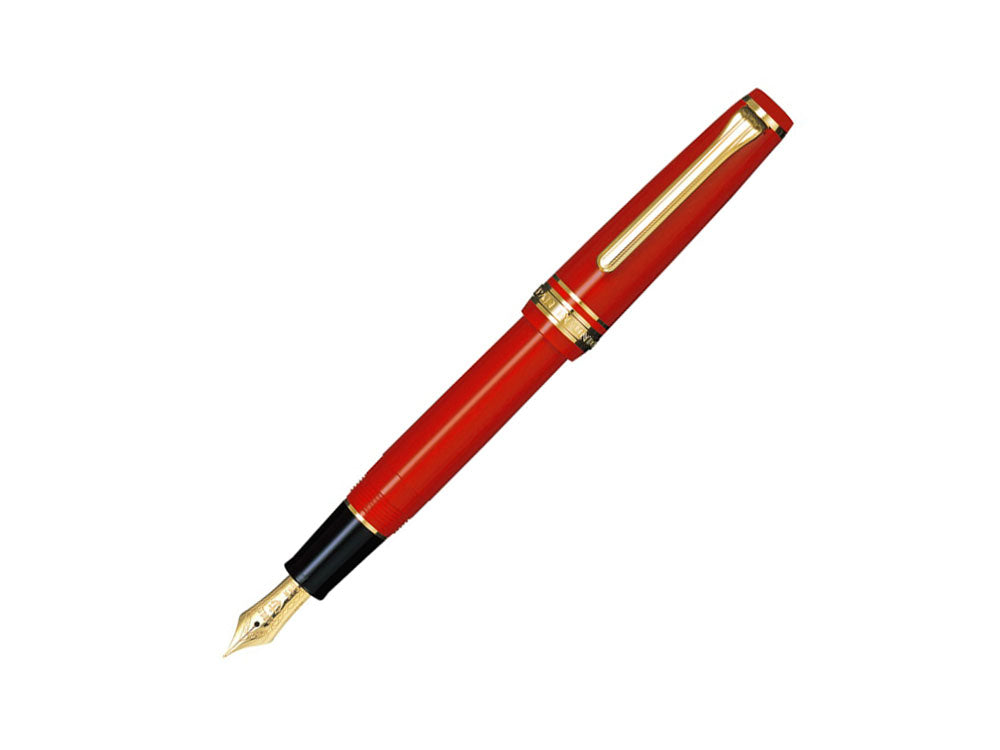 Stylo Plume Sailor Professional Gear Slim Gold, Or, Rouge, 11-1221-430