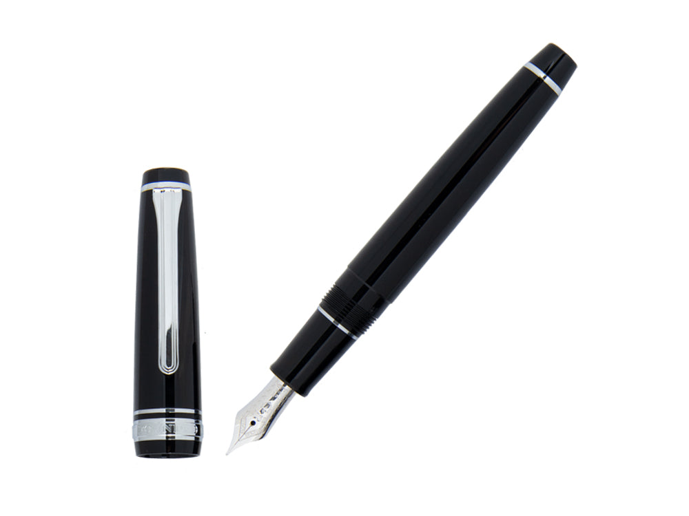 Stylo Plume Sailor Professional Gear Slim Silver, Noir, Rhodium