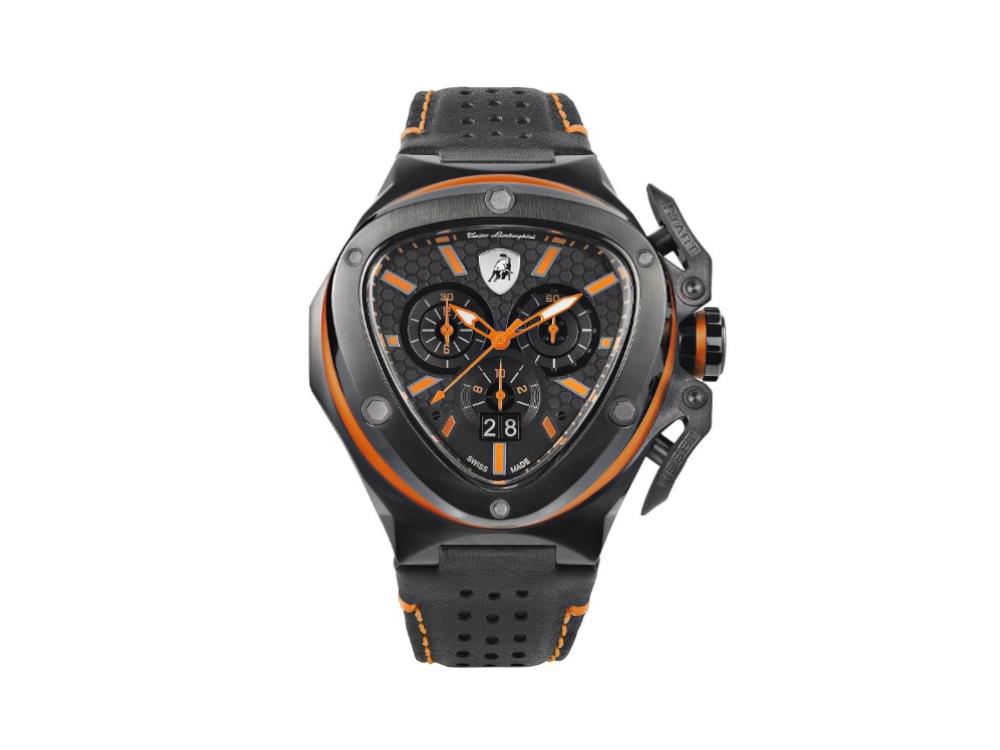 Montre à Quartz Tonino Lamborghini Spyder X Orange, 53 mm, Chronographe, T9XB