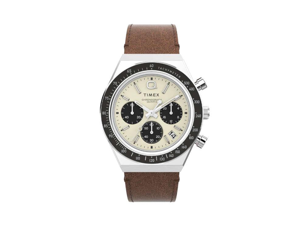 Montre à Quartz Timex Q Timex, Beige, 40 mm, Chronographe, TW2V42800