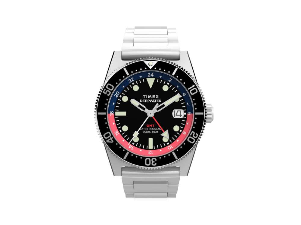 Montre à Quartz Timex DeepWater Reef 200 GMT, Noir, 41 mm, TW2W95300