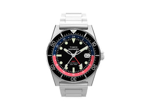 Montre à Quartz Timex DeepWater Reef 200 GMT, Noir, 41 mm, TW2W95300