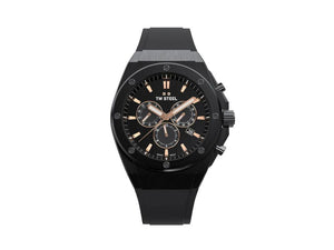 Montre à Quartz TW Steel Ceo Tech 44mm, Noir, 44 mm, Caoutchouc, 10 atm, CE4044