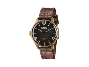 Montre à Quartz U-Boat Capsoil Capsoil Darkmoon IP Bronce, Noir, 44 mm, 8467/A