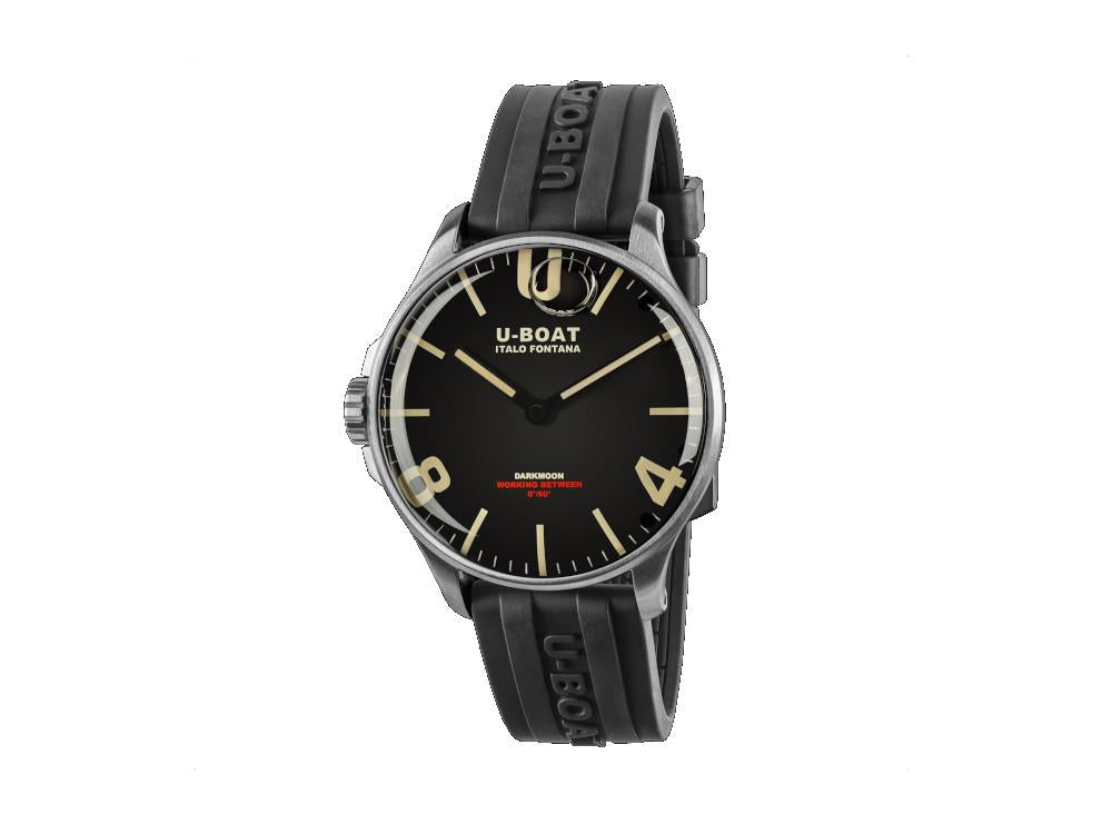 Montre à Quartz U-Boat Capsoil Darkmoon 44 SS, Noir, 44 mm, 8463/A