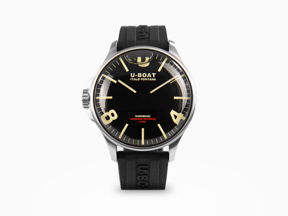 Montre à Quartz U-Boat Capsoil Darkmoon 44 SS, Noir, 44 mm, 8463/A