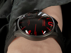 Montre à Quartz U-Boat Capsoil Darkmoon Red 44 IPB, Noir, 44 mm, 8466/A