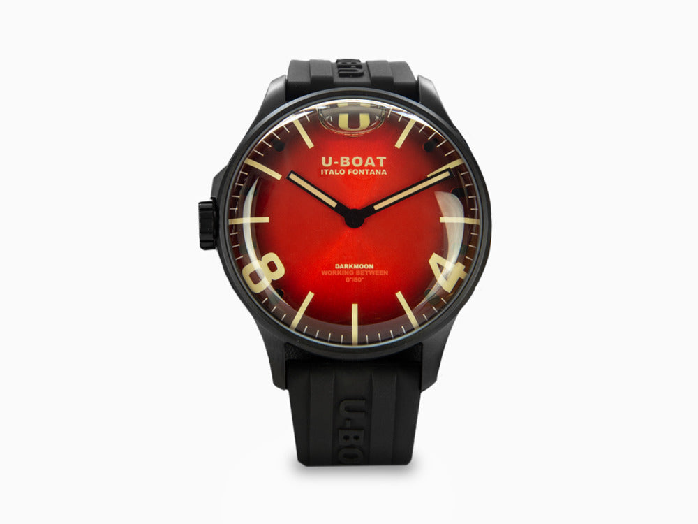 Montre à Quartz U-Boat Capsoil Darkmoon Soleil Red IPB, 44 mm, 8697