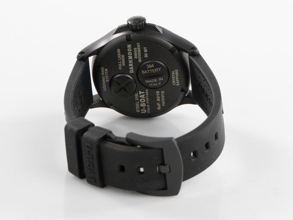 Montre à Quartz U-Boat Capsoil Darkmoon, Acier Inoxydable, DLC, 40mm, Noir, 9019