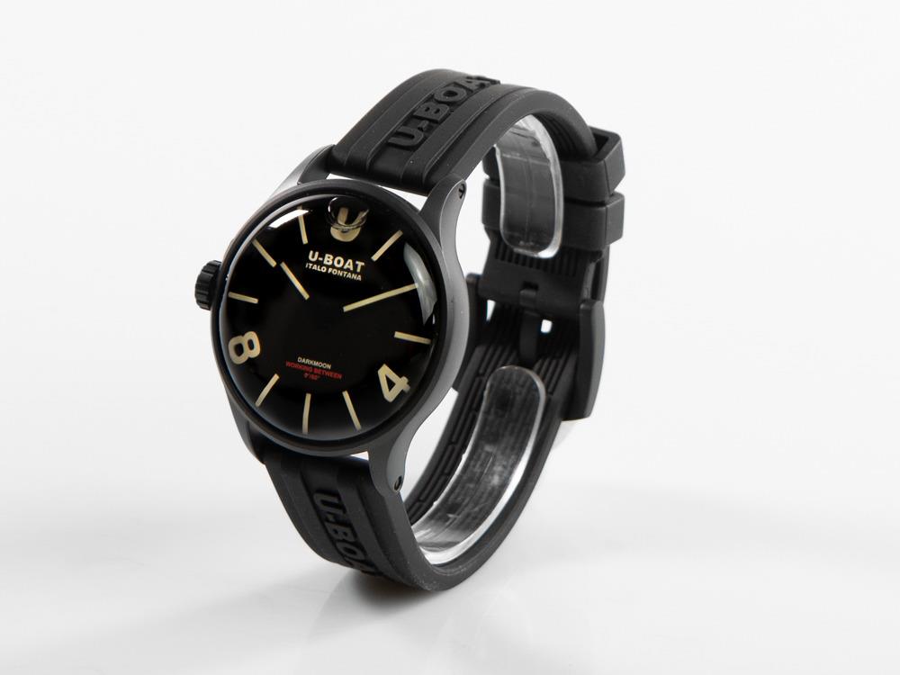 Montre à Quartz U-Boat Capsoil Darkmoon, Acier Inoxydable, DLC, 40mm, Noir, 9019