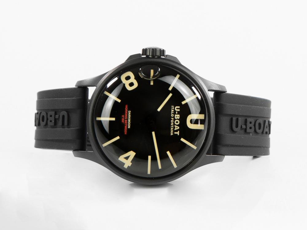 Montre à Quartz U-Boat Capsoil Darkmoon, Acier Inoxydable, DLC, 40mm, Noir, 9019