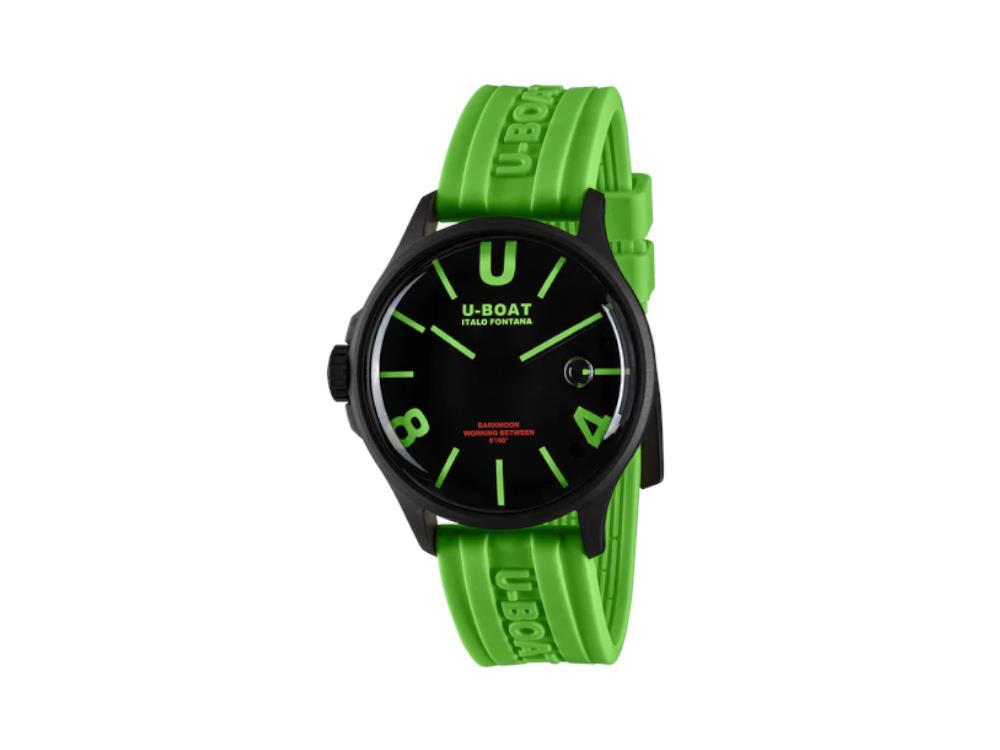 Montre à Quartz U-Boat Capsoil Darkmoon Green Curve, IPB, 44 mm, Noir, 9534