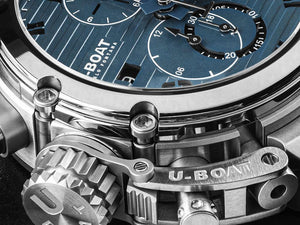 Montre Automatique U-Boat Chimera Chrono SS, Bleu, 46 mm, Edition Limitée, 9589