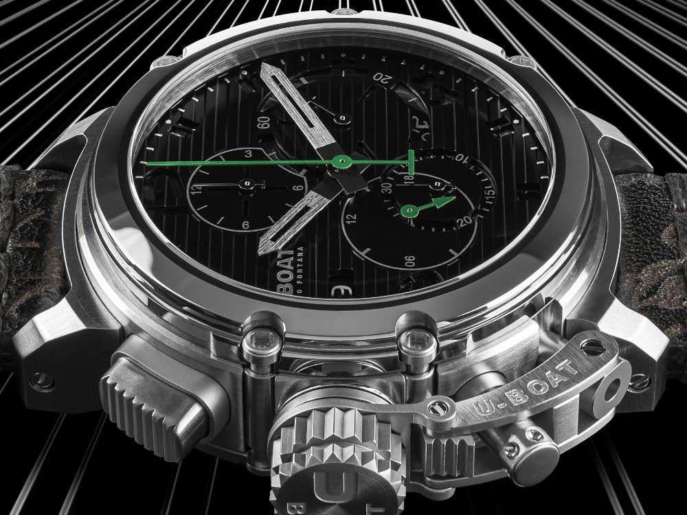 Montre Automatique U-Boat Chimera Chrono SS, Noir, 46 mm, Edition Limitée, 9592