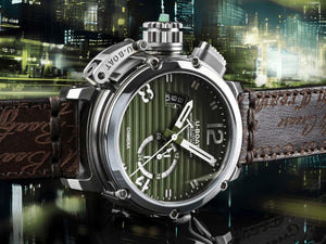 Montre Automatique U-Boat Chimera SS Vert, 46 mm, Edition Limitée, 9604