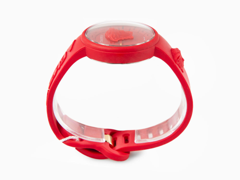 Montre à Quartz Versace Medusa Pop, Silicone, Rouge, 39 mm, VE6G00723