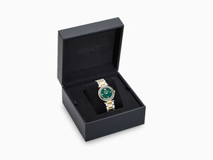 Montre à Quartz Versace Reve, PVD Or, Vert, 35 mm, Verre de saphir, VE8B00524